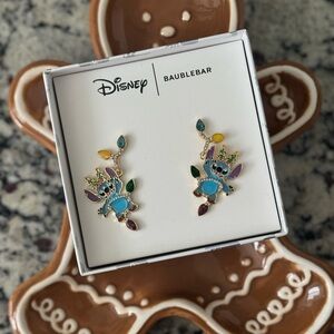 Disney BaubleBar Stitch Earrings with Blue and Yellow Accents